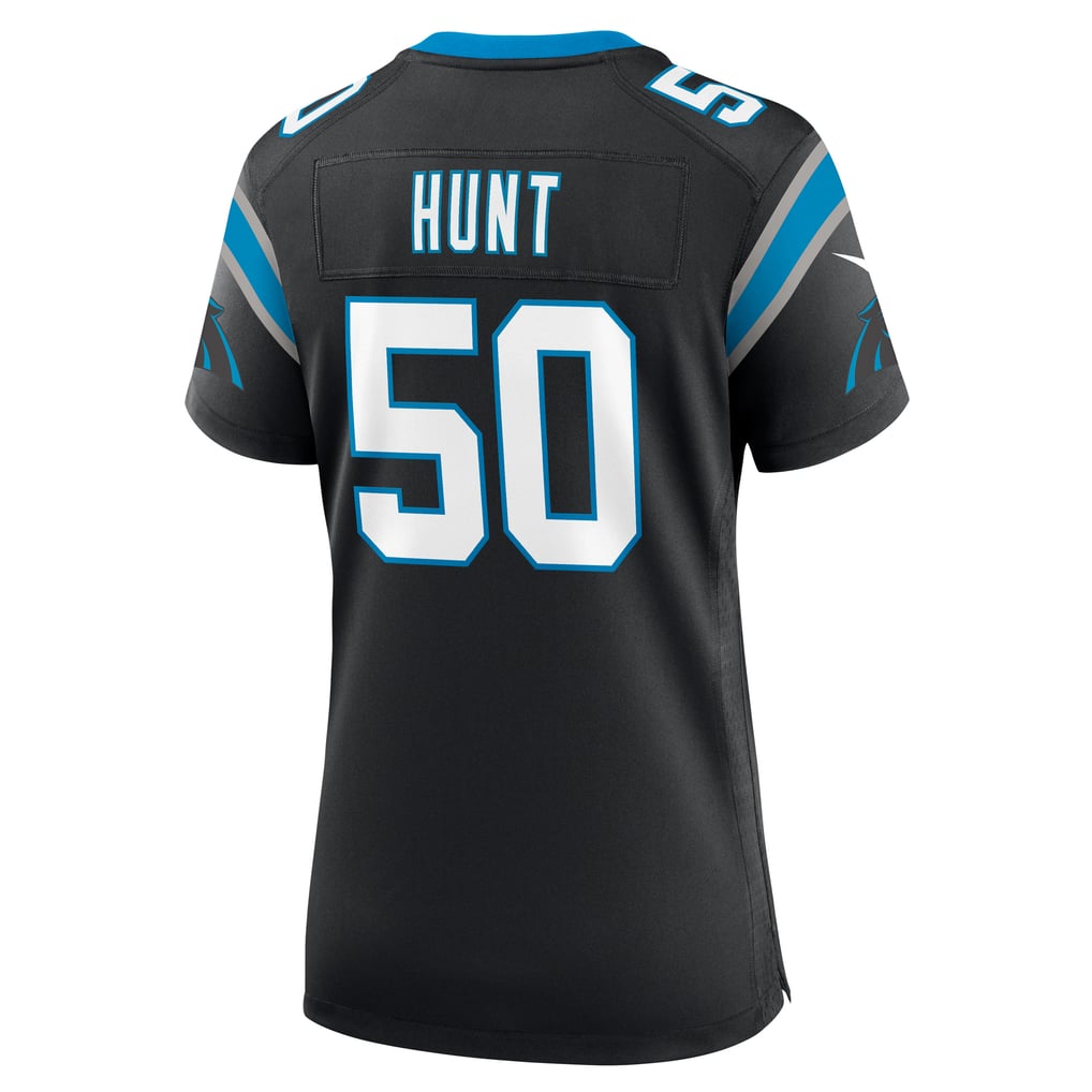 Women's Carolina Panthers Robert Hunt Nike Black Game Jersey - Image 4
