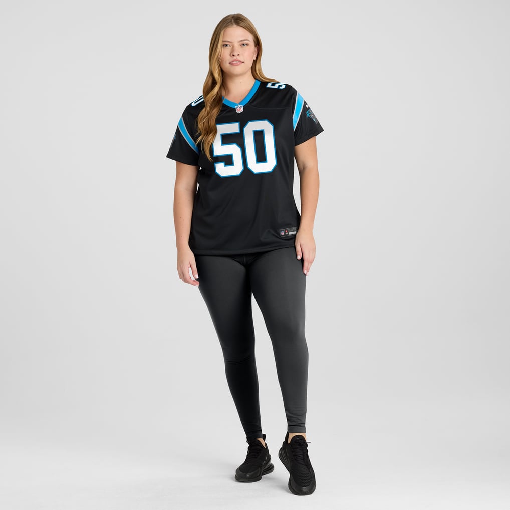 Women's Carolina Panthers Robert Hunt Nike Black Game Jersey - Image 7