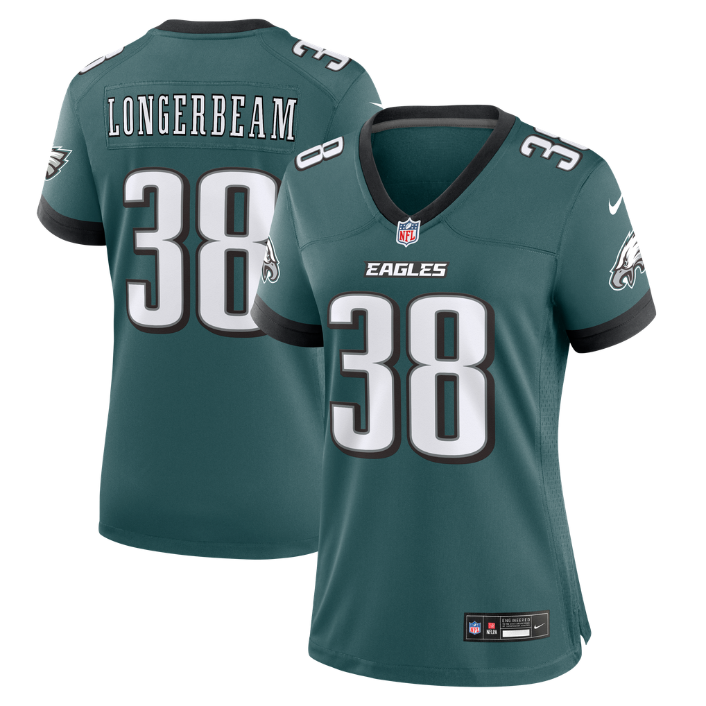 Women's Philadelphia Eagles Robert Longerbeam Nike Midnight Green Team Game Jersey - Image 2