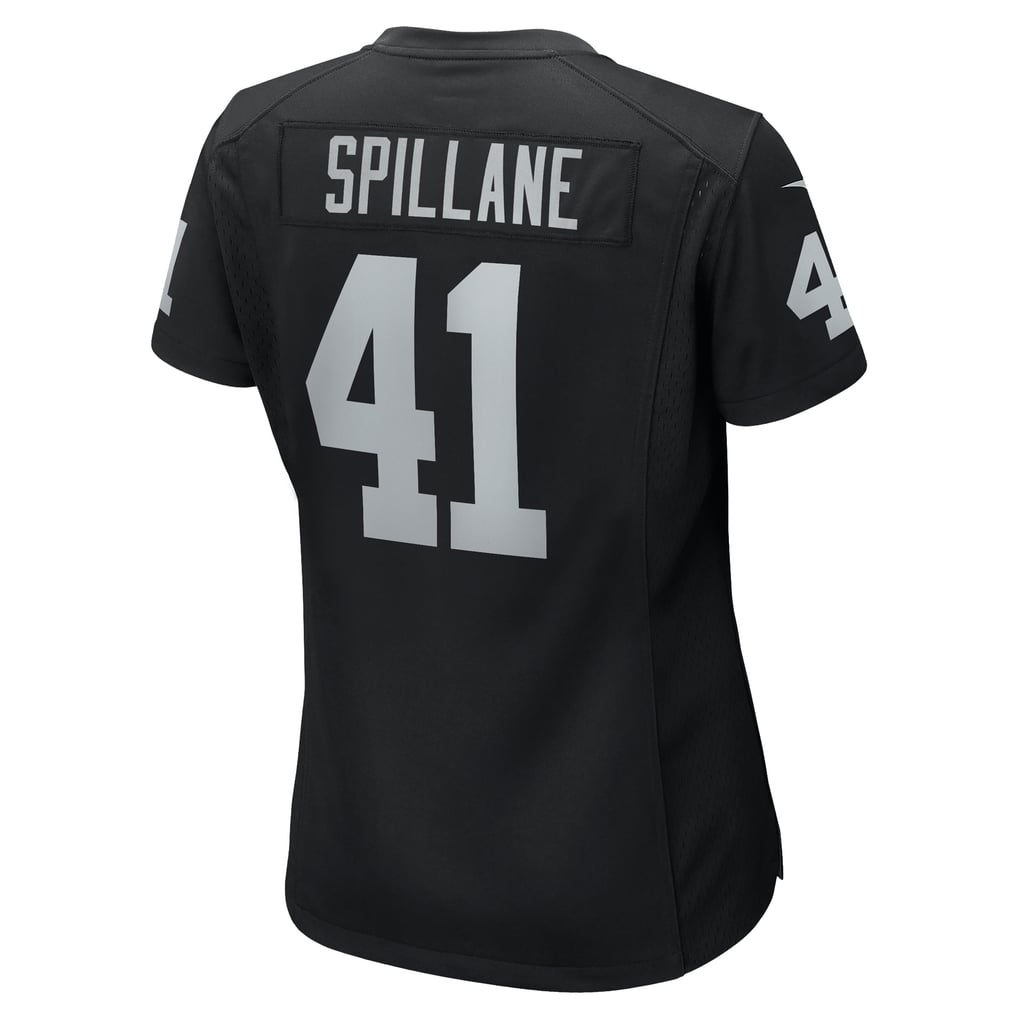 Women's Las Vegas Raiders Robert Spillane Nike Black Game Player Jersey - Image 4