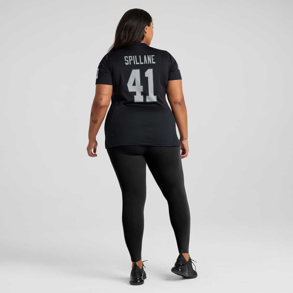 Women's Las Vegas Raiders Robert Spillane Nike Black Game Player Jersey - Image 8