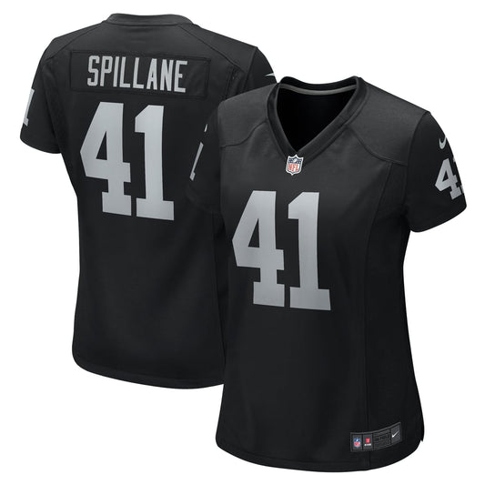 Women's Las Vegas Raiders Robert Spillane Nike Black Game Player Jersey - Image 1