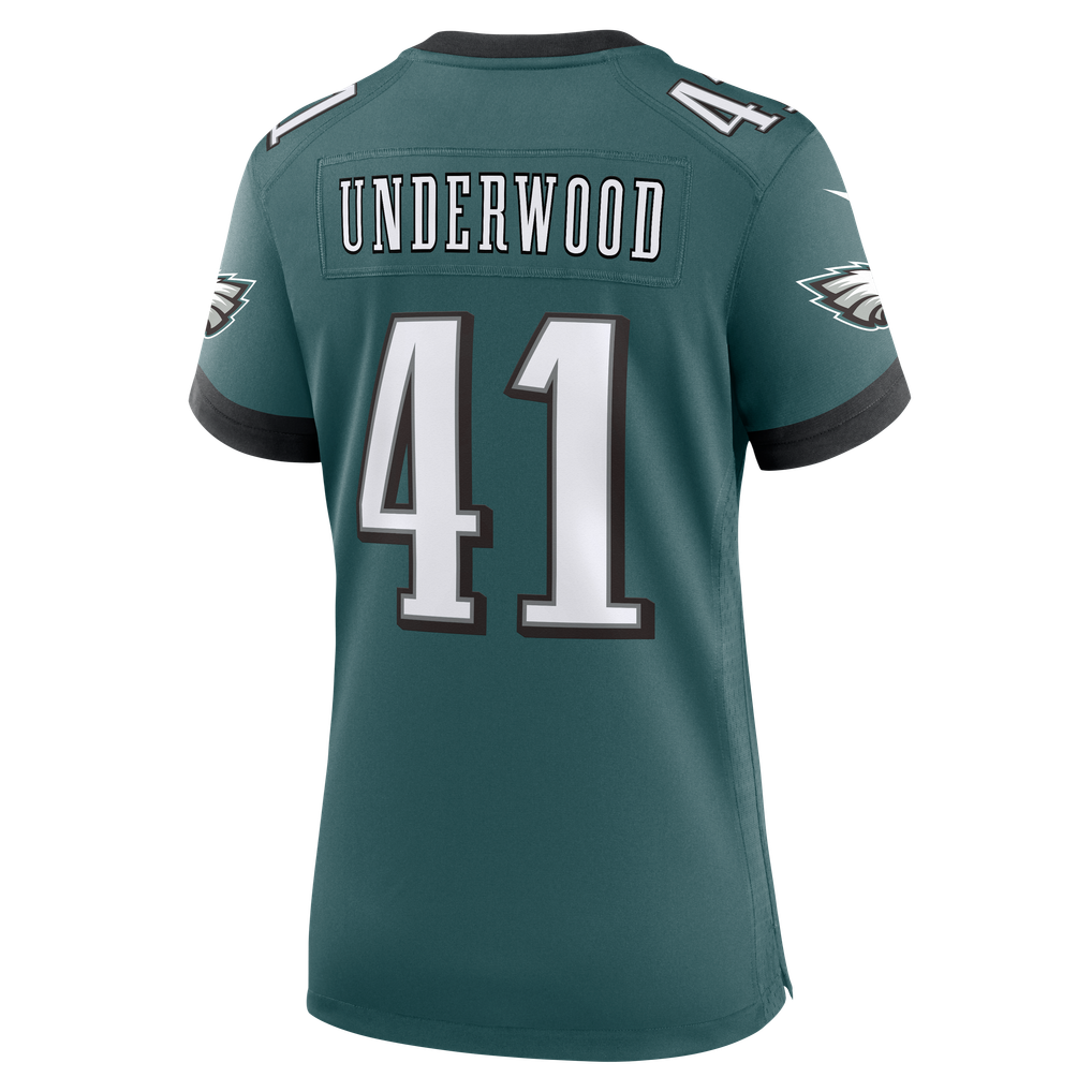 Women's Philadelphia Eagles Rocco Underwood Nike Midnight Green Team Game Jersey - Image 4