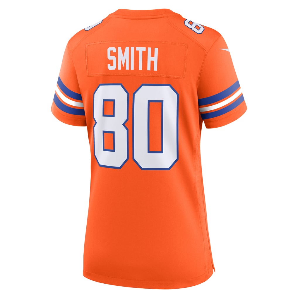 Women's Denver Broncos Rod Smith Nike Orange Mile High Collection 1977 Throwback Retired Player Game Jersey - Image 4