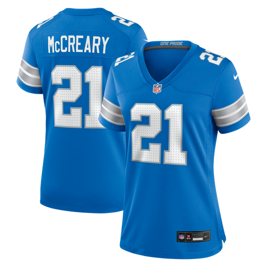 Women's Detroit Lions Roger McCreary Nike  Blue Team Game Jersey - Image 1