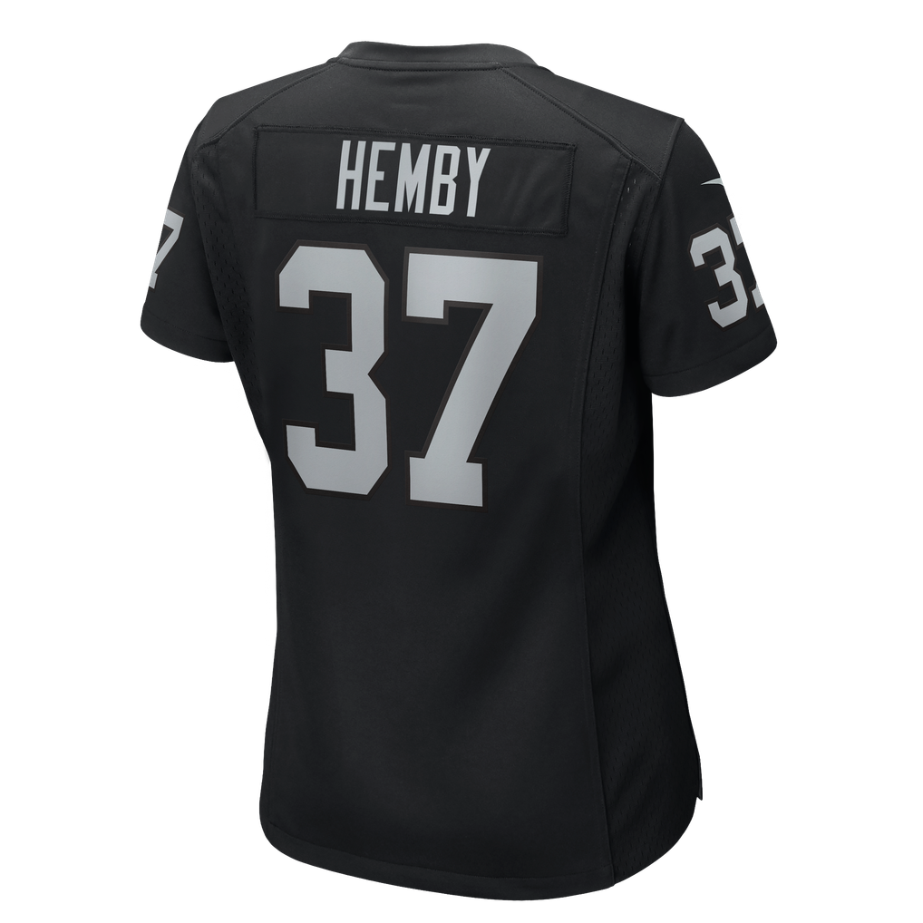 Women's Las Vegas Raiders Roman Hemby Nike Black Team Game Jersey - Image 8