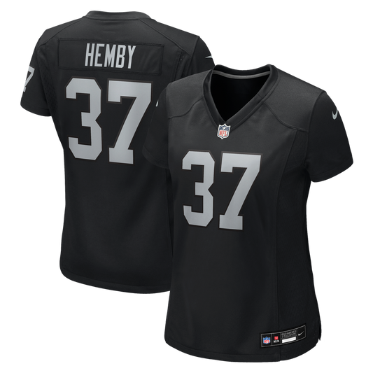 Women's Las Vegas Raiders Roman Hemby Nike Black Team Game Jersey - Image 1