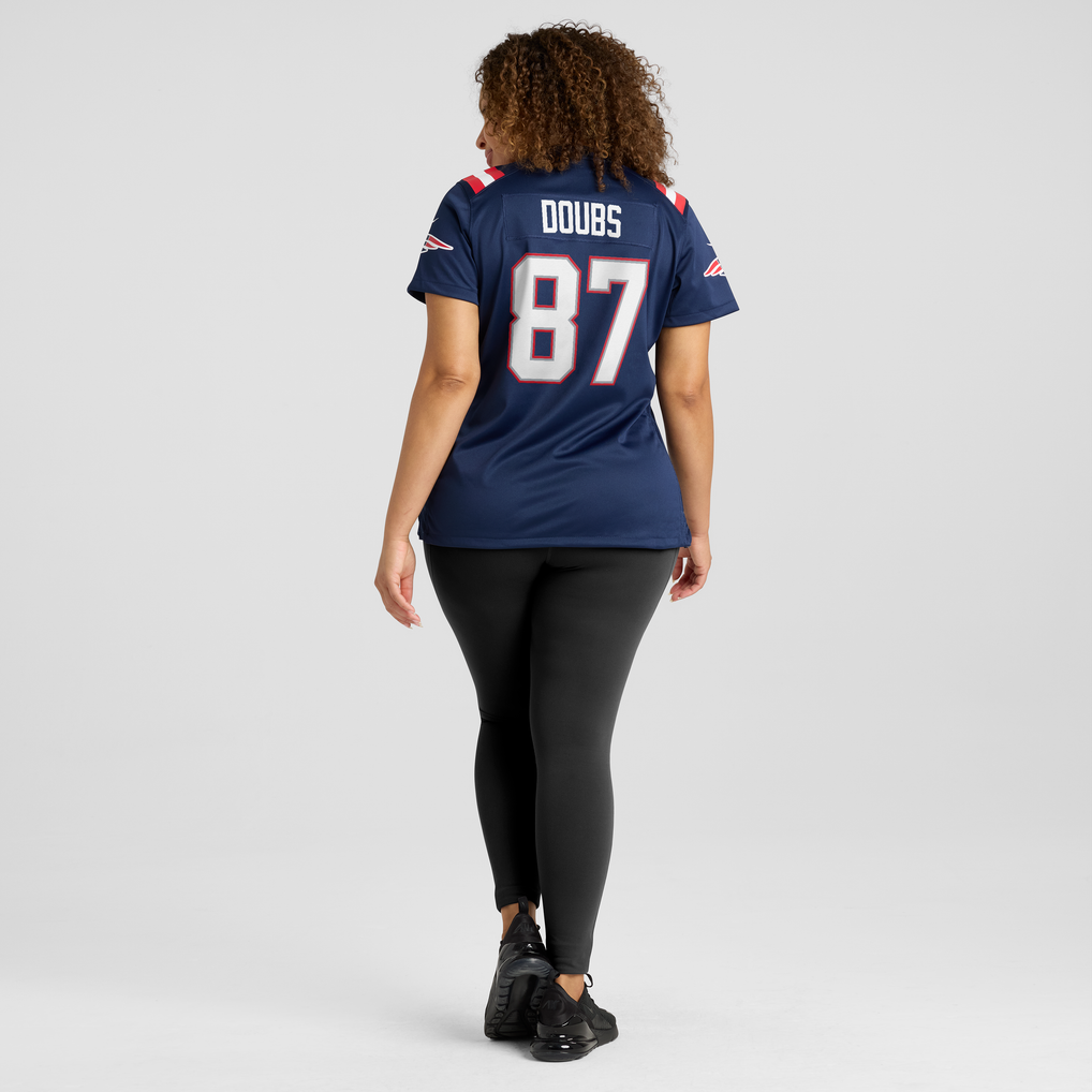 Women's New England Patriots Romeo Doubs Nike Navy Team Game Jersey - Image 6