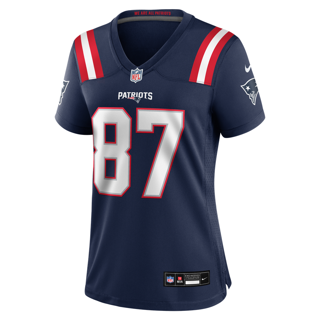 Women's New England Patriots Romeo Doubs Nike Navy Team Game Jersey - Image 7