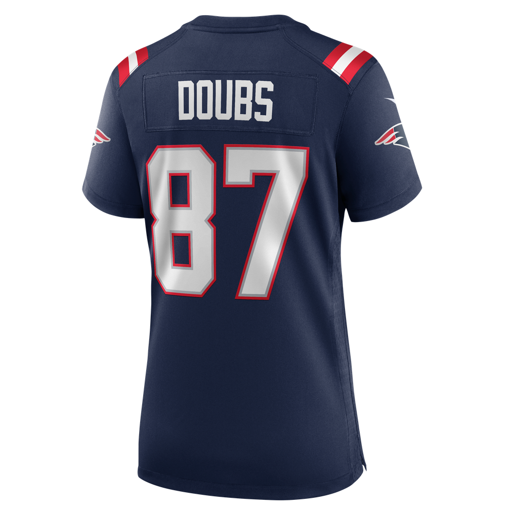 Women's New England Patriots Romeo Doubs Nike Navy Team Game Jersey - Image 8