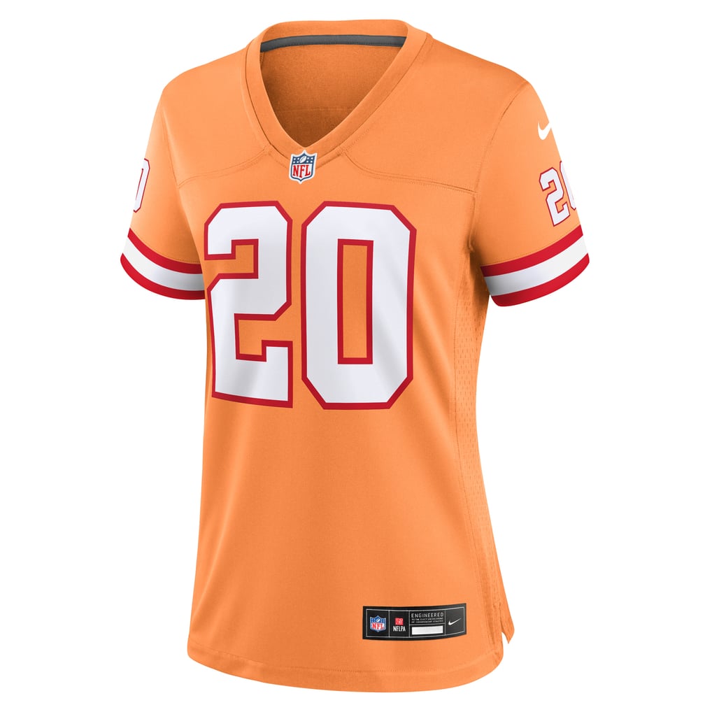 Women's Tampa Bay Buccaneers Ronde Barber Nike Orange Throwback Game Jersey - Image 3