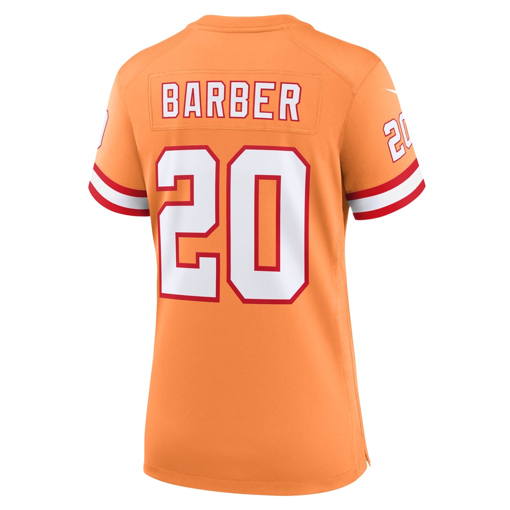 Women's Tampa Bay Buccaneers Ronde Barber Nike Orange Throwback Game Jersey - Image 4