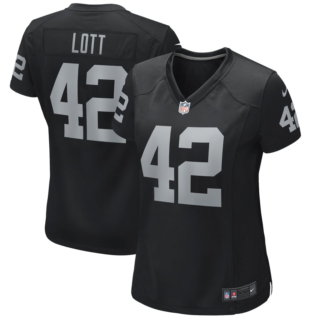 Women's Las Vegas Raiders Ronnie Lott Nike Black Game Retired Player Jersey - Image 1
