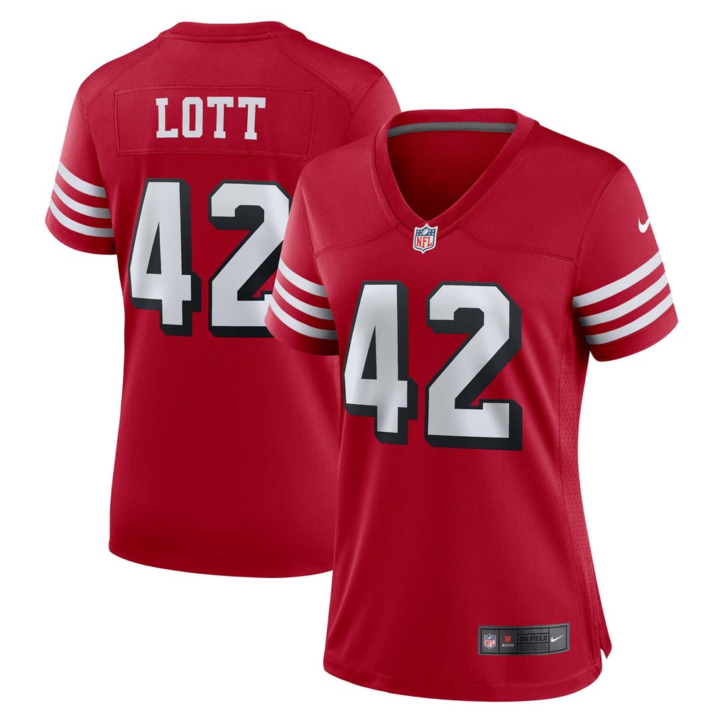 Women's San Francisco 49ers Ronnie Lott Nike Scarlet Alternate Game Jersey - Image 1