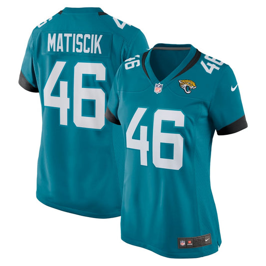 Women's Jacksonville Jaguars Ross Matiscik Nike Teal Nike Game Jersey - Image 1