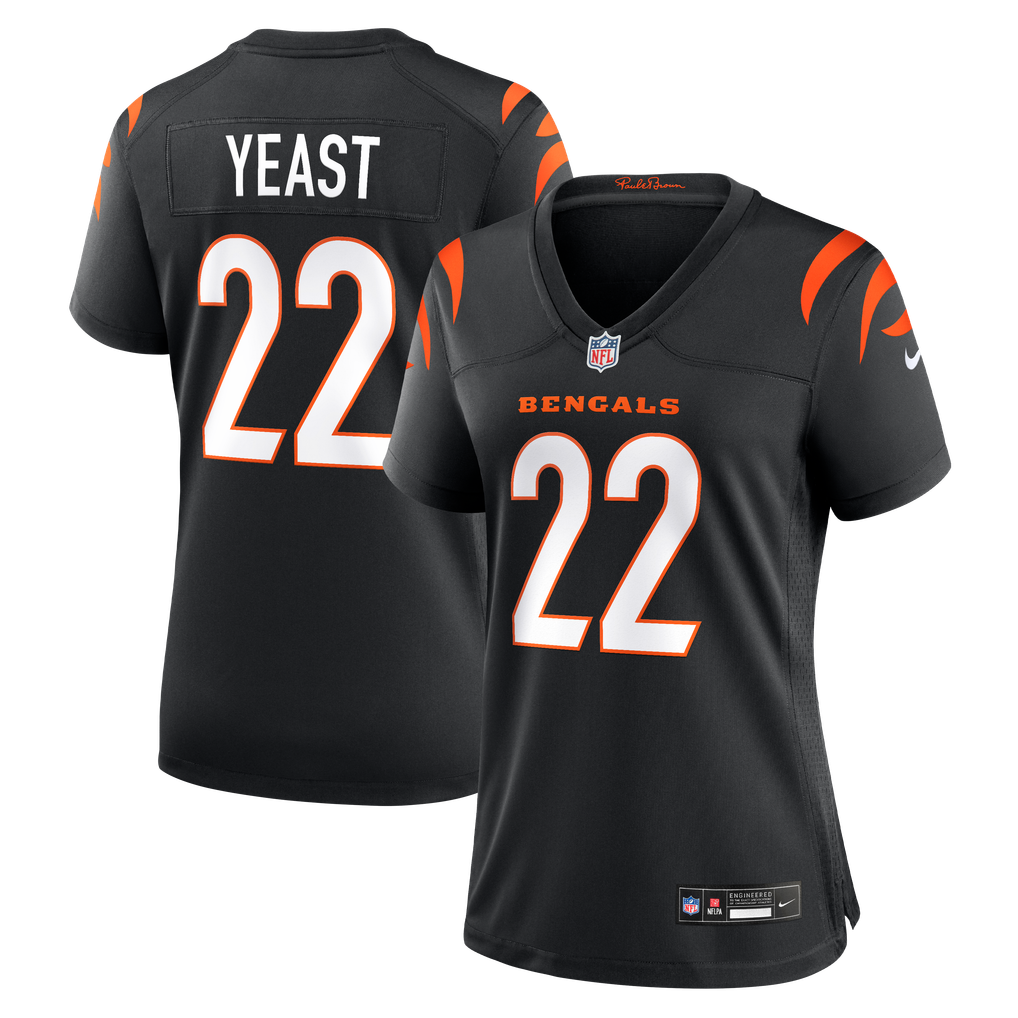 Women's Cincinnati Bengals Russ Yeast Nike Black Team Game Jersey - Image 2