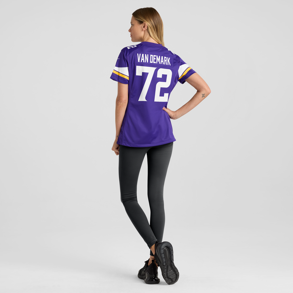 Women's Minnesota Vikings Ryan Van Demark Nike  Purple Team Game Jersey - Image 6