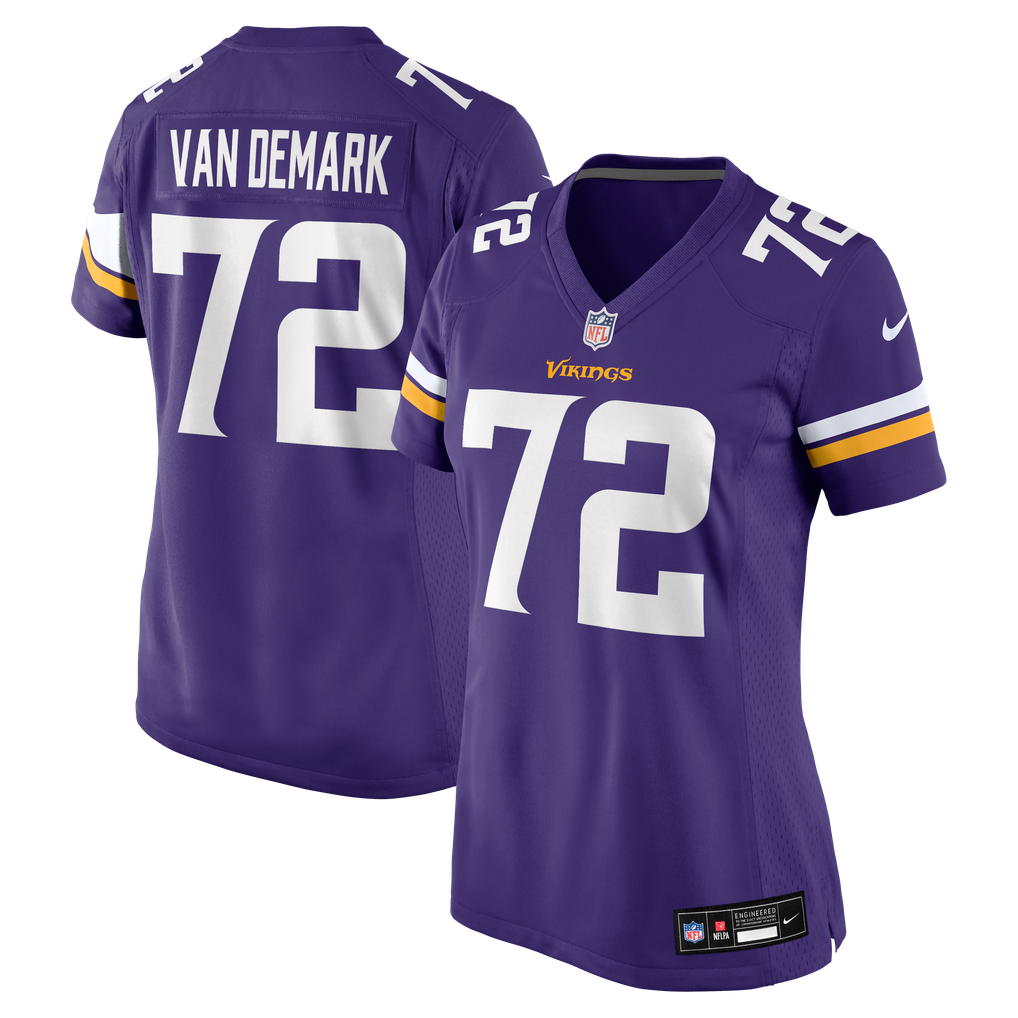 Women's Minnesota Vikings Ryan Van Demark Nike  Purple Team Game Jersey - Image 1