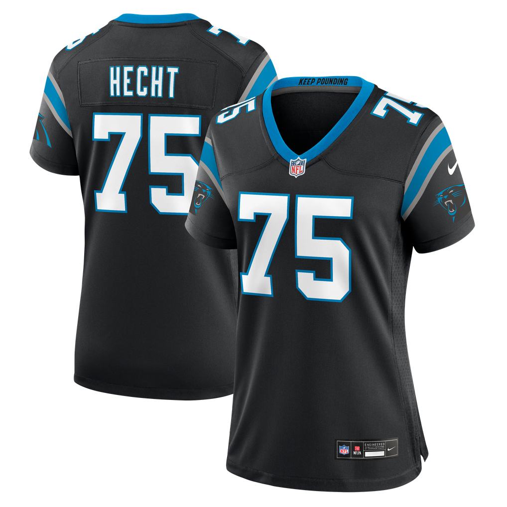 Women's Carolina Panthers Sam Hecht Nike Black Team Game Jersey - Image 2