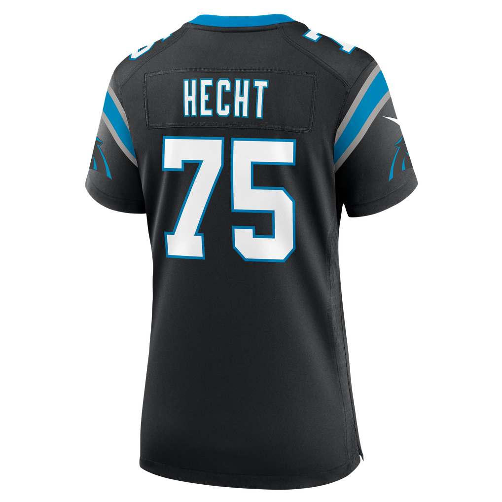 Women's Carolina Panthers Sam Hecht Nike Black Team Game Jersey - Image 8