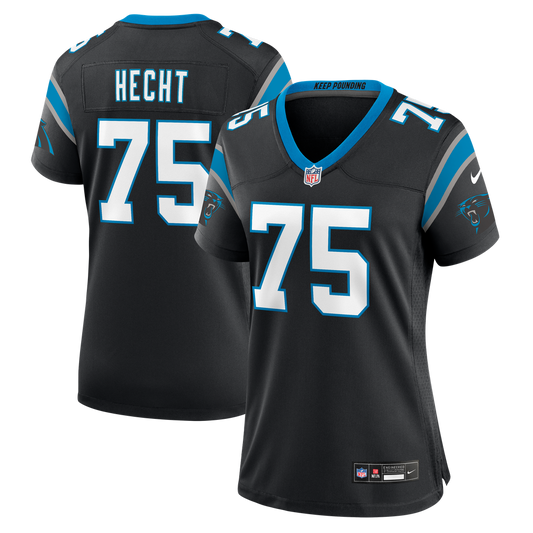 Women's Carolina Panthers Sam Hecht Nike Black Team Game Jersey - Image 1