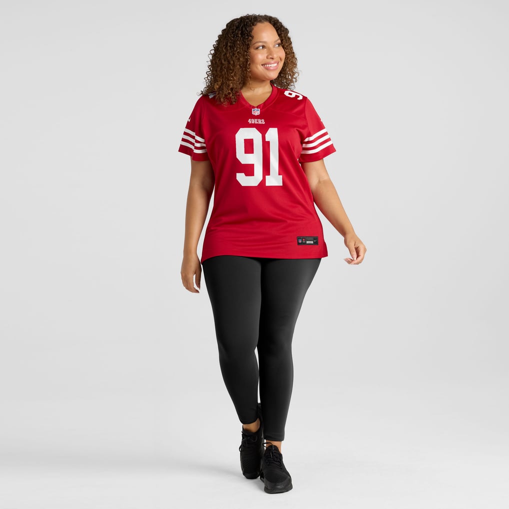 Women's San Francisco 49ers Sam Okuayinonu Nike  Scarlet Team Game Jersey - Image 7