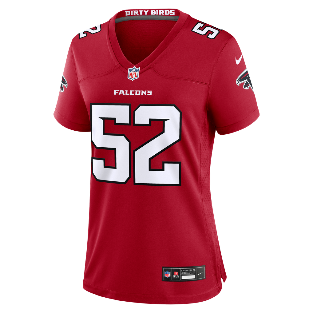 Women's Atlanta Falcons Samson Ebukam Nike Red Team Game Jersey