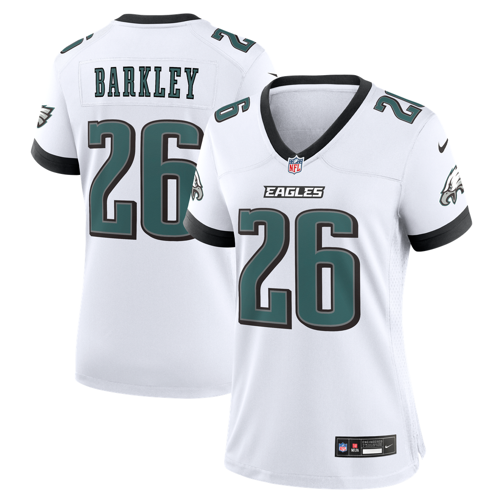 Women's Philadelphia Eagles Saquon Barkley Nike  White Game Jersey - Image 1