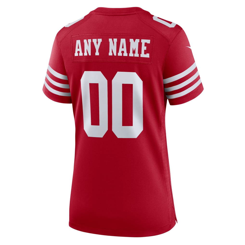 Women's San Francisco 49ers Nike Scarlet Game Custom Jersey - Image 4