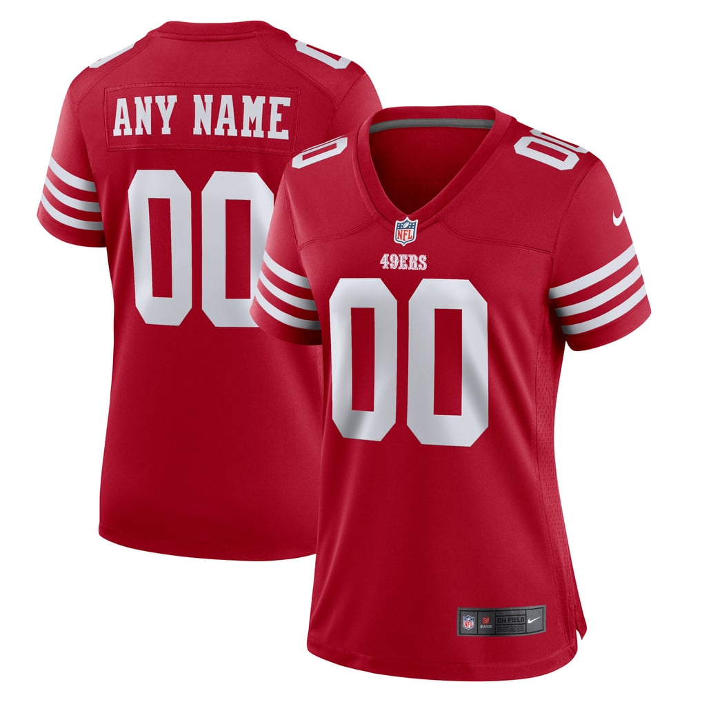 Women's San Francisco 49ers Nike Scarlet Game Custom Jersey - Image 1