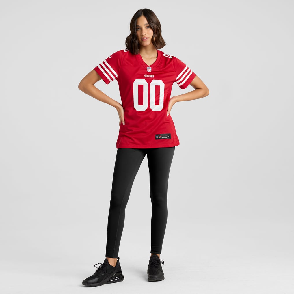 Women's San Francisco 49ers Nike Scarlet Game Custom Jersey - Image 5