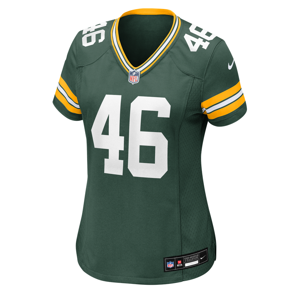 Women's Green Bay Packers Scott Daly Nike Green Team Game Jersey - Image 5