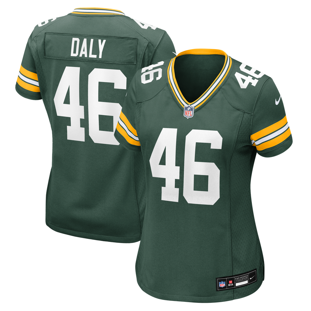 Women's Green Bay Packers Scott Daly Nike Green Team Game Jersey - Image 1