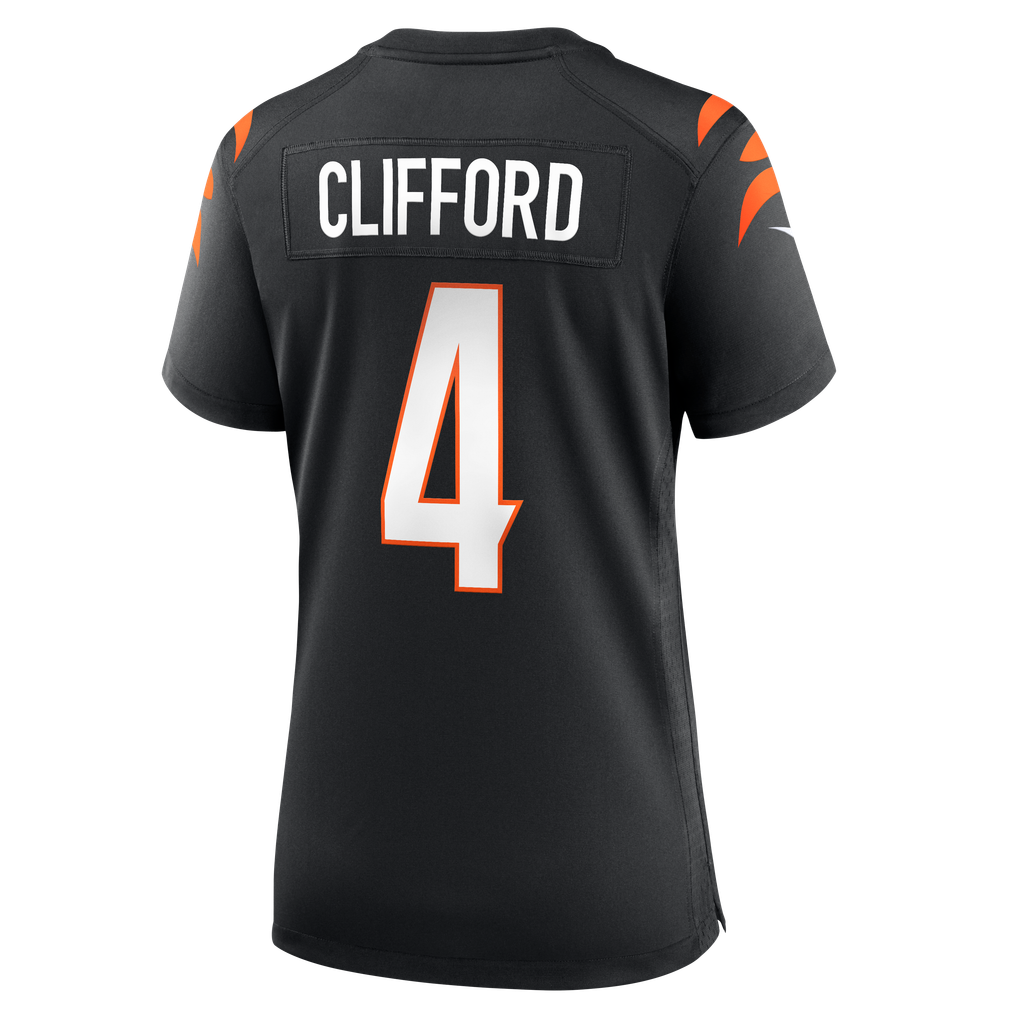Women's Cincinnati Bengals Sean Clifford Nike Black Team Game Jersey - Image 4