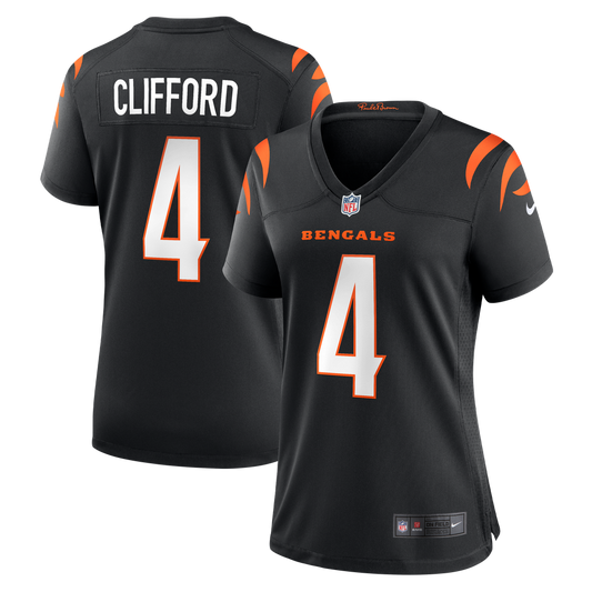 Women's Cincinnati Bengals Sean Clifford Nike Black Team Game Jersey - Image 1
