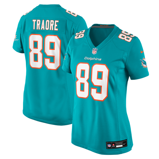 Women's Miami Dolphins Seydou Traore Nike Aqua Team Game Jersey - Image 1