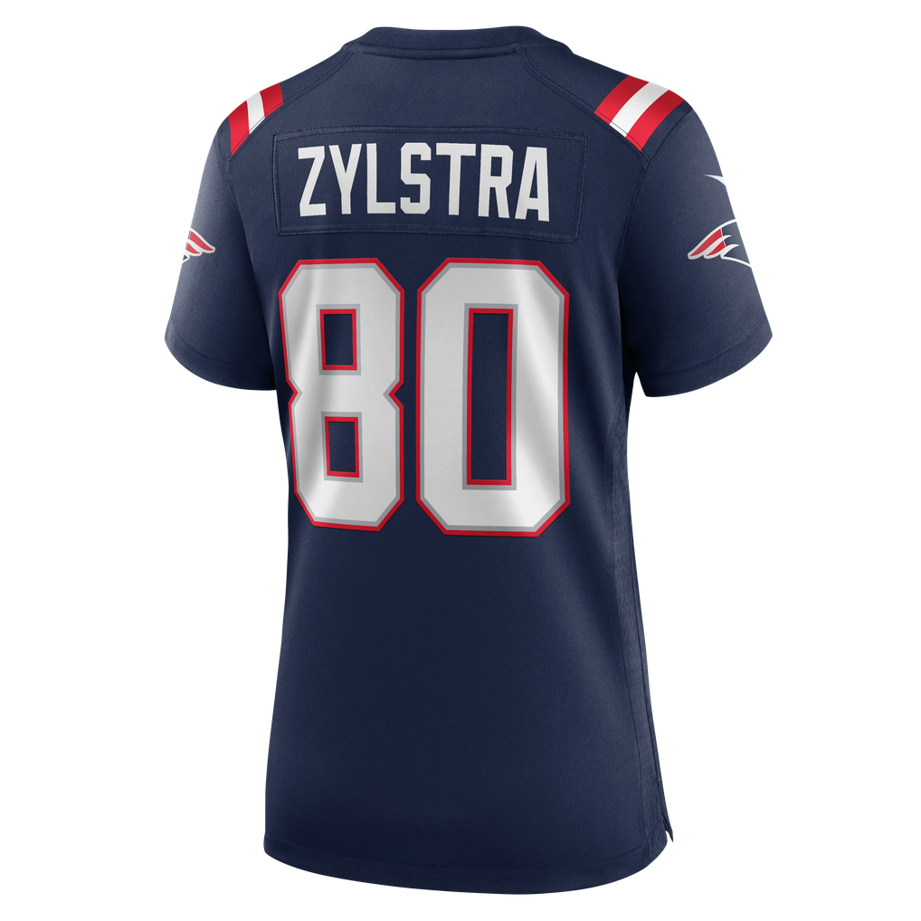 Women's New England Patriots Shane Zylstra Nike Navy Team Game Jersey - Image 8