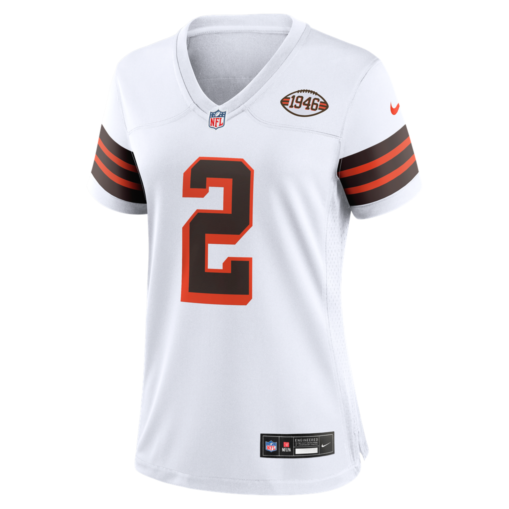 Women's Cleveland Browns Shedeur Sanders Nike White Alternate Game Jersey - Image 3