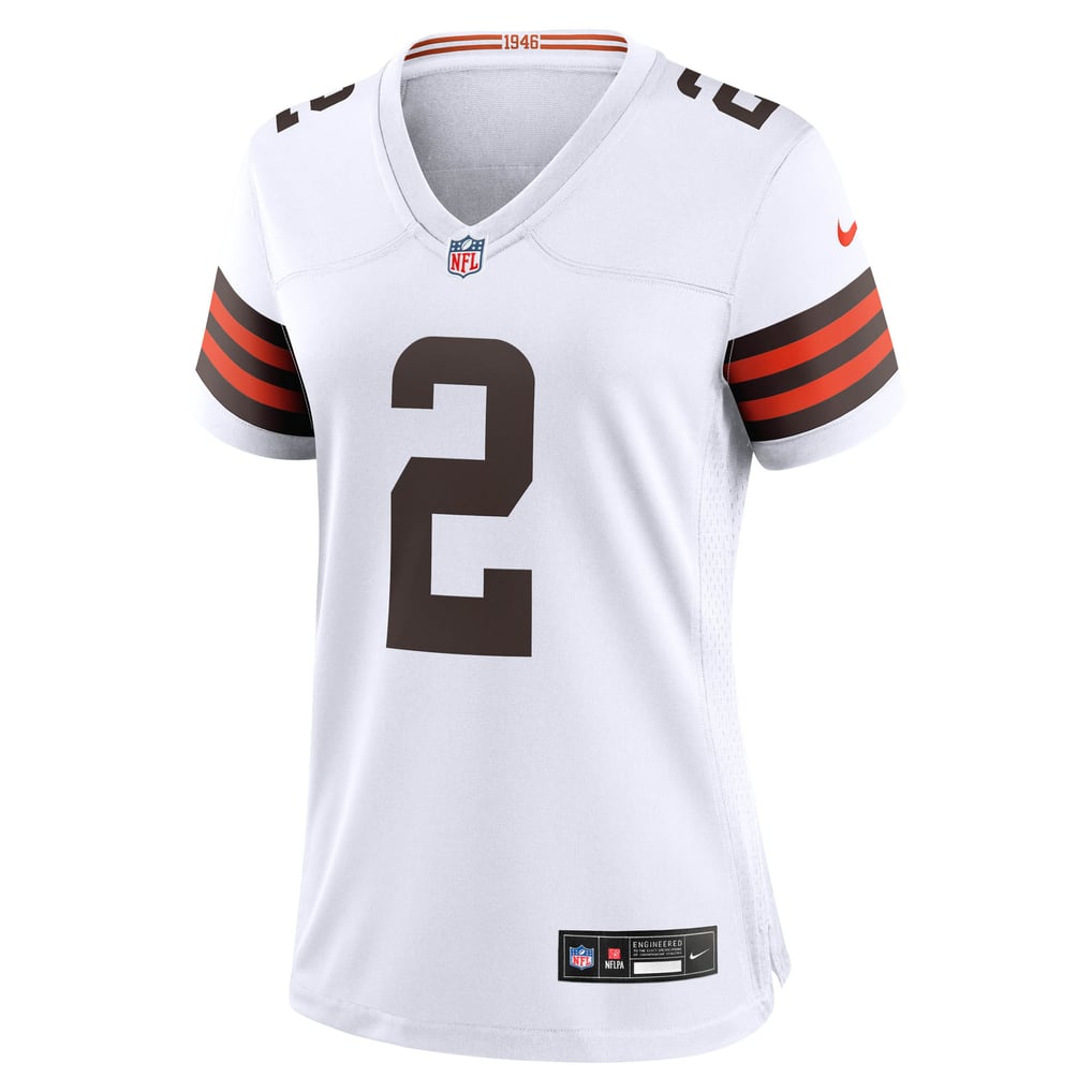 Women's Cleveland Browns Shedeur Sanders Nike White Game Jersey - Image 3