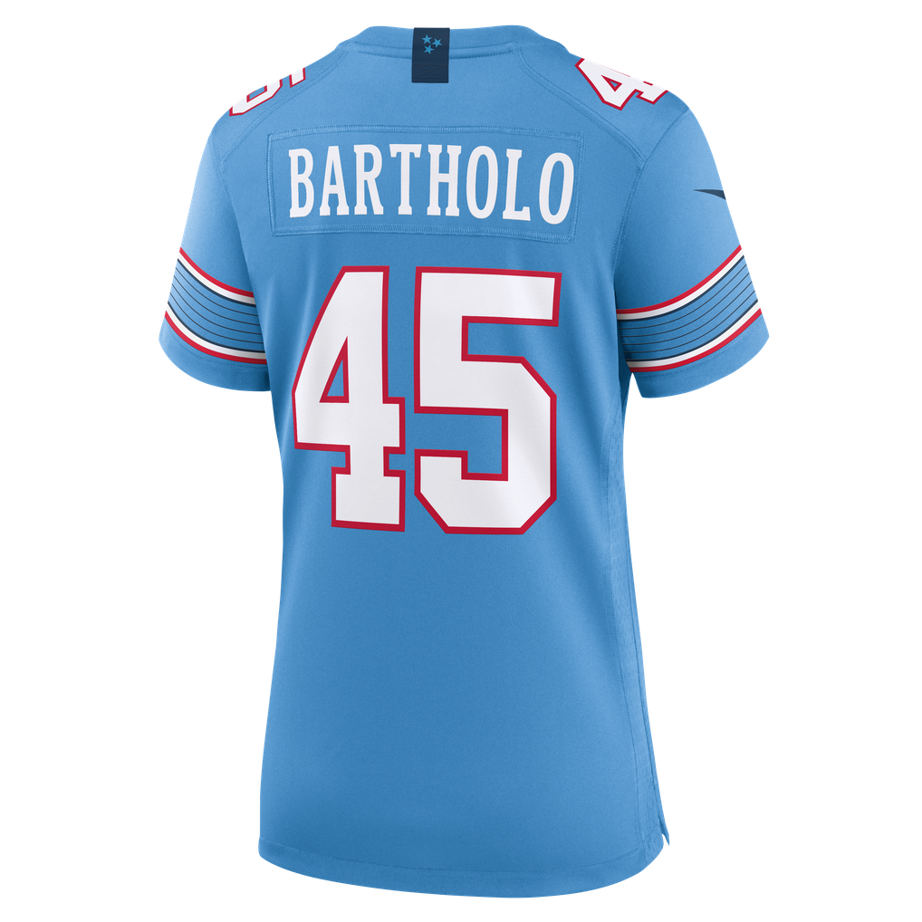 Women's Tennessee Titans Shemar Bartholomew Nike Light Blue Team Game Jersey - Image 4