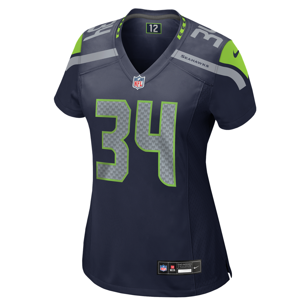 Women's Seattle Seahawks Shemar Jean-Charles Nike College Navy Team Game Jersey - Image 7