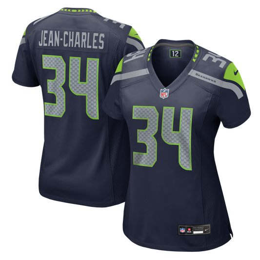 Women's Seattle Seahawks Shemar Jean-Charles Nike College Navy Team Game Jersey - Image 1