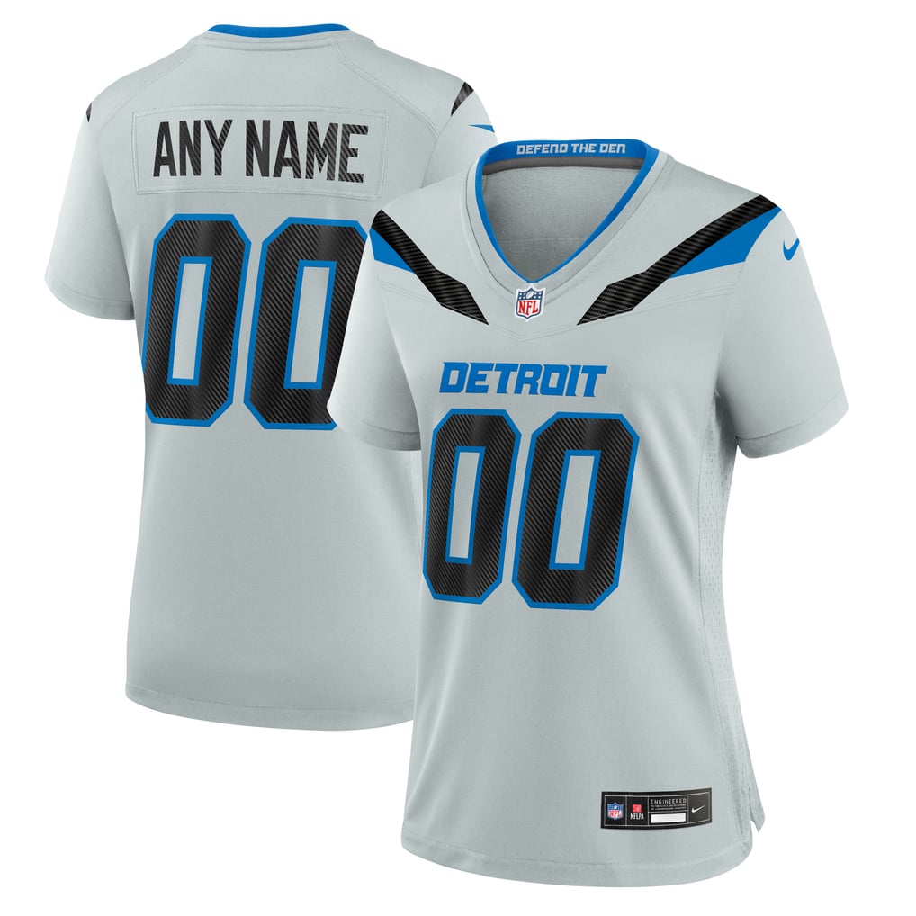 Women's Detroit Lions  Nike Silver 2026 Rivalries Collection Game Custom Jersey - Image 2