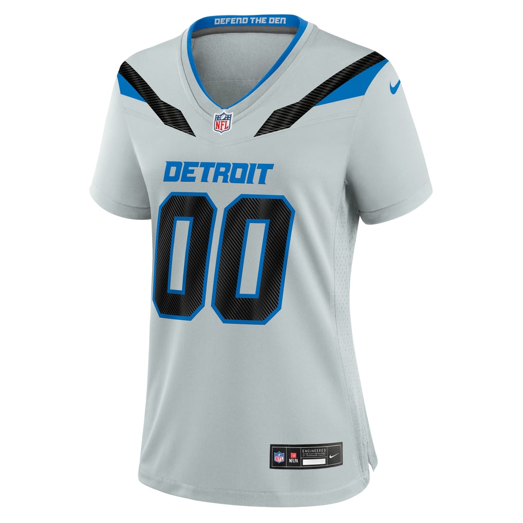 Women's Detroit Lions  Nike Silver 2026 Rivalries Collection Game Custom Jersey - Image 3