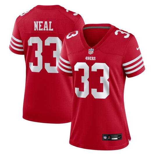 Women's San Francisco 49ers Siran Neal Nike  Scarlet Team Game Jersey - Image 1