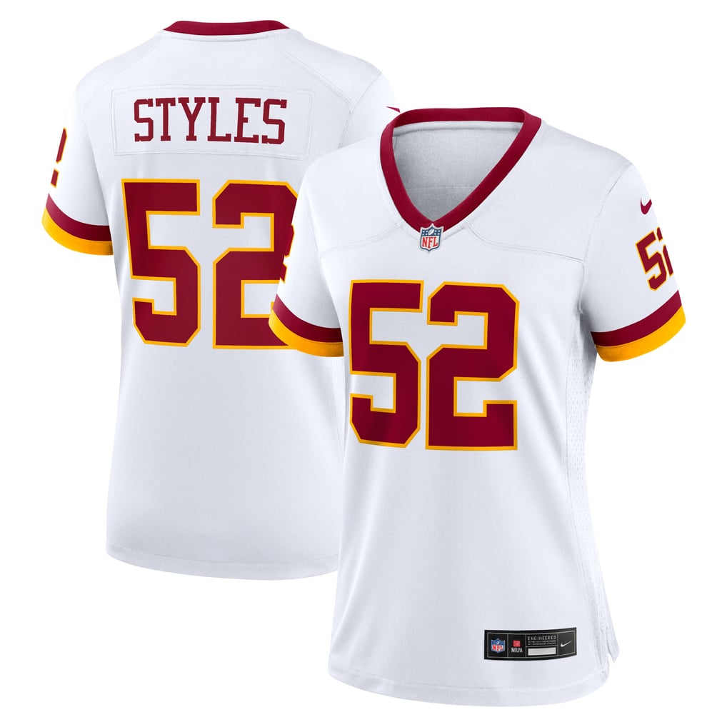 Women's Washington Commanders Sonny Styles Nike White Game Super Bowl Era Jersey - Image 2