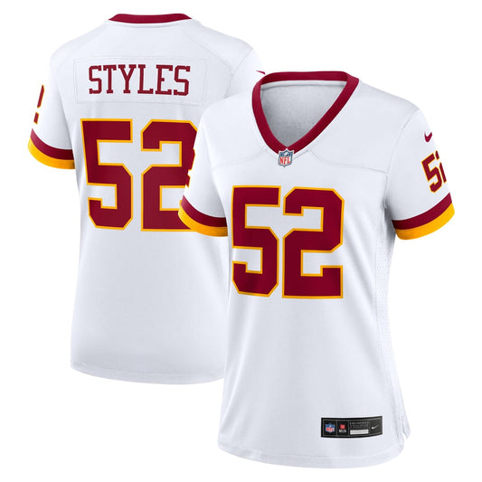 Women's Washington Commanders Sonny Styles Nike White Game Super Bowl Era Jersey - Image 1