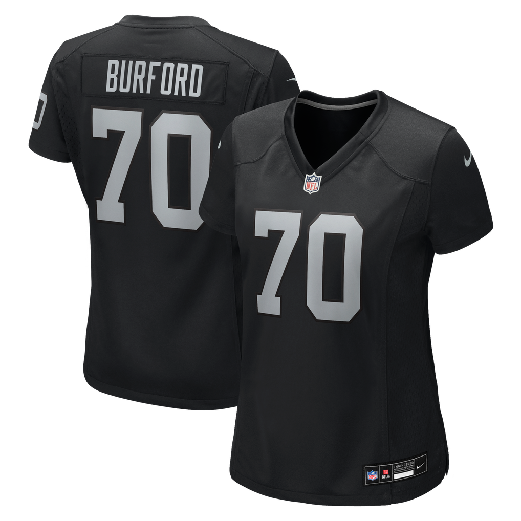 Women's Las Vegas Raiders Spencer Burford Nike Black Team Game Jersey - Image 1