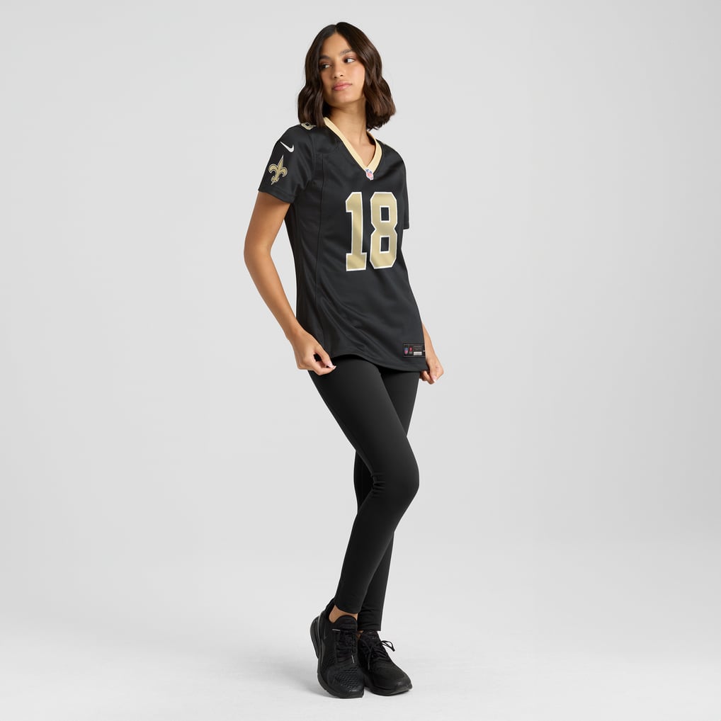 Women's New Orleans Saints Spencer Rattler Nike  Black  Game Jersey - Image 5