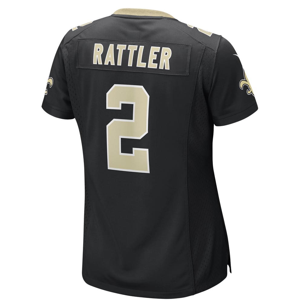Women's New Orleans Saints Spencer Rattler Nike  Black Team Game Jersey - Image 4